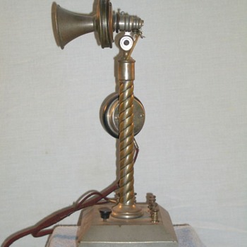 Schmidt and Bruckner Pencil Rope Shaft Candlestick - Telephones
