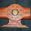 WW1 Trench Art Propeller hub with clock inset