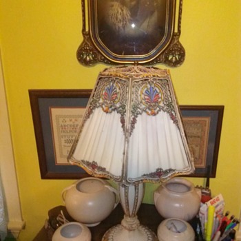 Large Iron Floral Lamp Striking - Lamps
