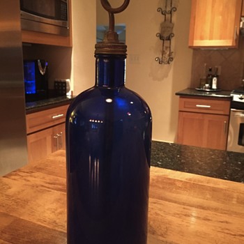 cobalt blue bottle - Bottles