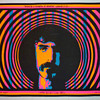 1968 day-glo silkscreen poster featuring "A Mother Portrait" of the inimitable Frank Zappa by artist Rik Vig.