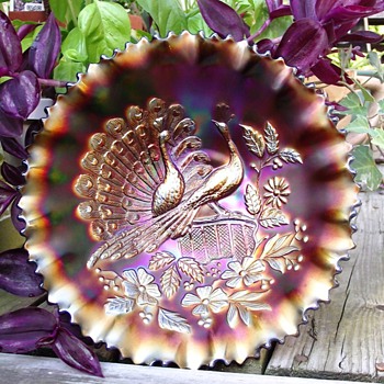 Northwood Peacock At The Fence in Amethyst