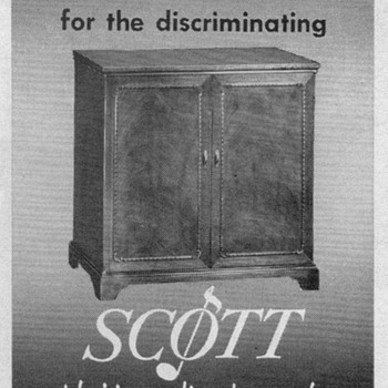 1951 - Scott Laboratories TV/Radio/Phono Advertisement