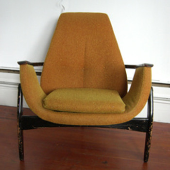  Canadian Mid Century Modern 3 Legged Chair