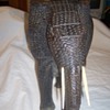 Large Wooden Elephants w/Ivory Tusk