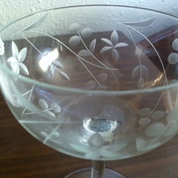 Don't know what I have. Gold sticker partially reads hand cut crystal then looks like letters 