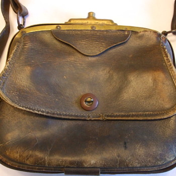 Military? or Postal? Leather and Brass Satchel -Possibly French - Bags