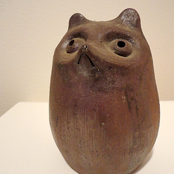 Mystery Raccoon Lamp - Art Pottery