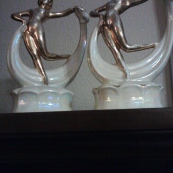 Art Deco Dancing Ladies - Art Pottery