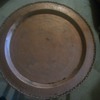 FOLDING TEA TABLE WITH ETCHED BRASS TRAY (HONG KONG)