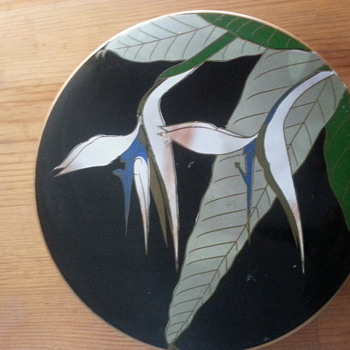 Vintage Japanese Bird of Paradise Lacquer Coasters - Asian