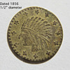 2 California fractional gold coins