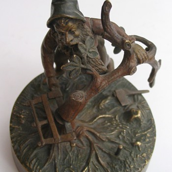 VIENNA BRONZE POLYCHROME ELECTRIC BELL SERVANT RINGER