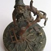VIENNA BRONZE POLYCHROME ELECTRIC BELL SERVANT RINGER