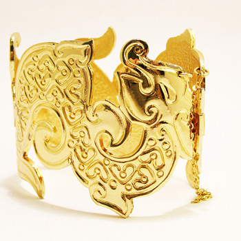Vintage Napier Dragon Sea Serpent Hinged Bracelet