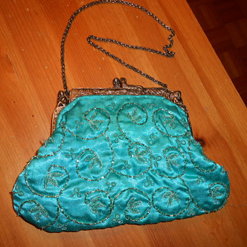 Vintage Hand Sewn Silk Evening Bag
