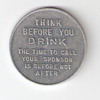 Vintage Alcoholic's Anonymous Token - Tin