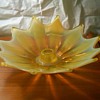 Fostoria Heirloom Vaseline Opalescent Candle Holder