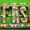 F.A.S vintage multi- rhinestone brooch