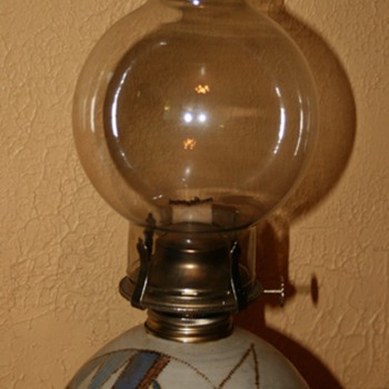 Oil Lamp - Art Pottery