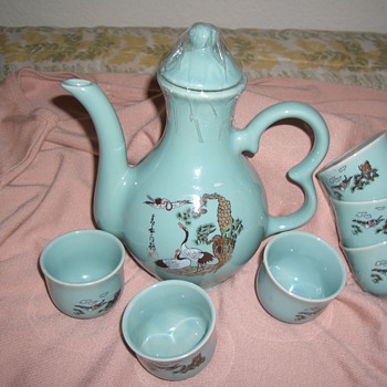 Found a beautiful Aqua Asia Tea Set - Asian