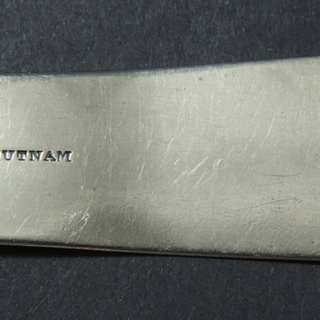 Comparison Coin Silver Serving Spoon vs. German Silver Serving Spoon (1800's different makers)