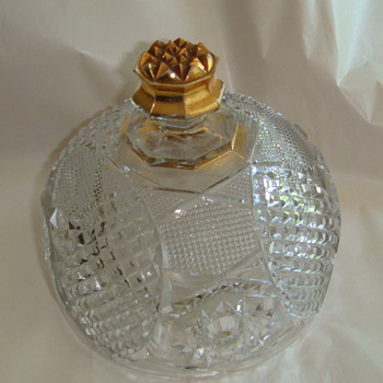 Glass lid with gold - Glassware