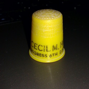 Yellow " Re elect Cecil M Harden congress 6th district" 
