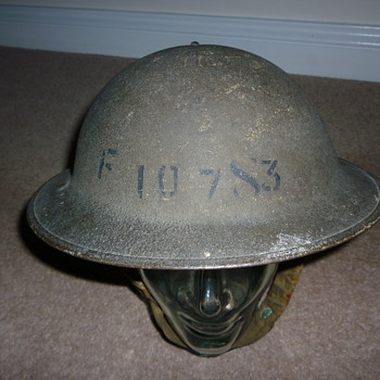 WW11 British factory guard helmet - Military and Wartime