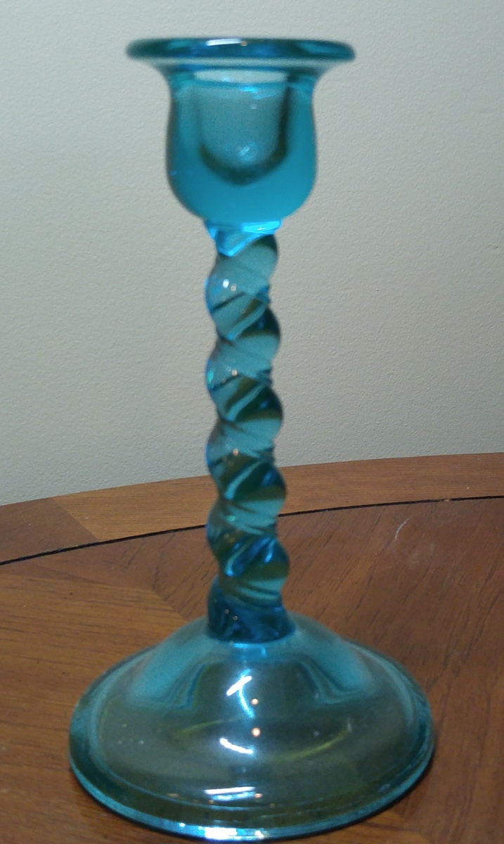 Blue Uranium Glass Candle Holder Collectors Weekly