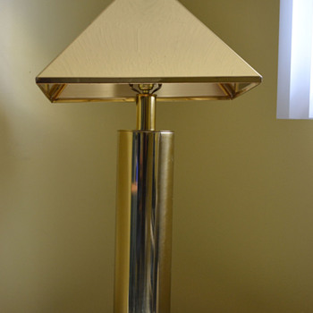 Signed Curtis Jere Brass Lamp Shade and Base?