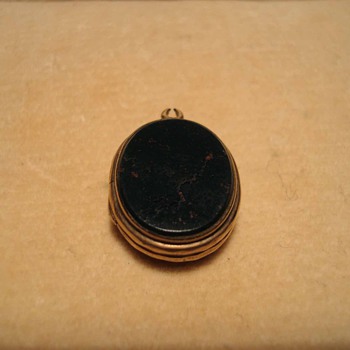 Victorian Rolled Gold Mini Locket or Watch FOB - Fine Jewelry
