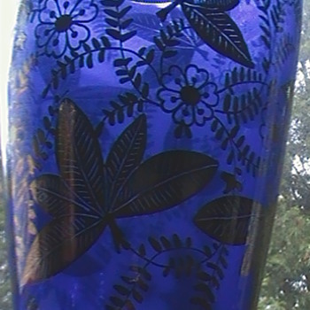 Blue Glass Vase - Art Glass