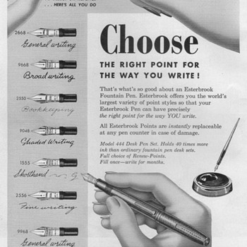 1952 - Esterbrook Pens Advertisements