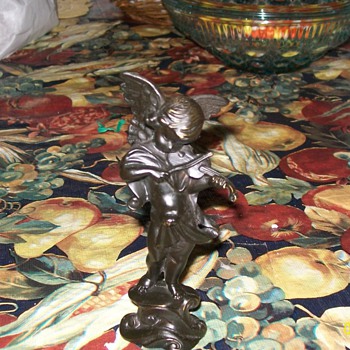 Bronze or Brass Powder Angel Figurine