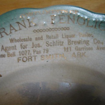 pre prohibition schlitz game plate and platter premium set