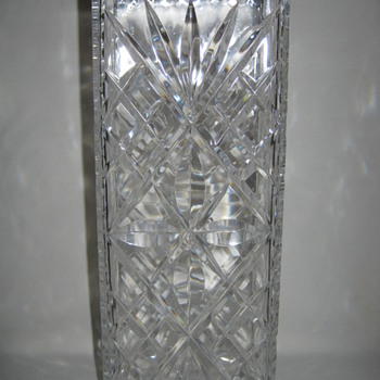 Brilliant Cut Glass square antique vase - Glassware