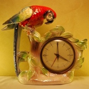 Jema Holland (470) Single Macaw Clock Lge - Clocks