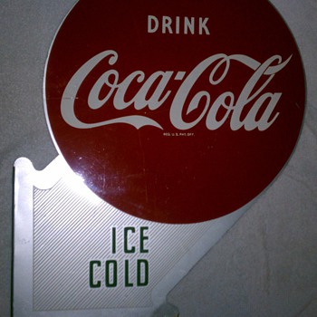Coke Cola 1940 and 1958 flange signs - Coca-Cola