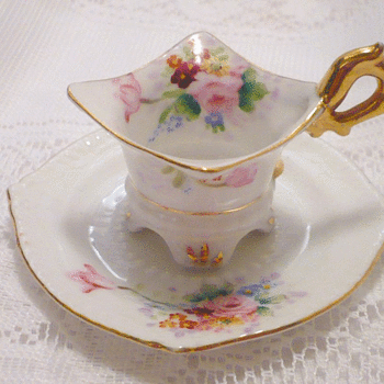 Occupied Japan Square Cup and Saucer