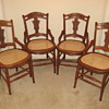 Set of 4 American wood and caned chairs that I just refinished and re-caned