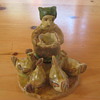 Chalupnik polish pottery woman with chickens 1967