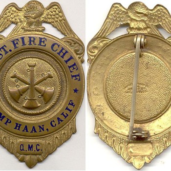 Camp Haan Assistant Fire Chief Badge - Firefighting