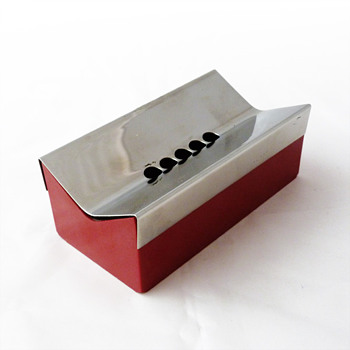 5B ashtray in stainless steel and melamine, Carla Nencioni and Armando Moleri (Zani & Zani, 1970s) - Tobacciana