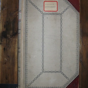 Early 1900's Nevada Mining Ledger Book Titled "Patent Advertisments"  w/Newspaper Clips of Patent Apps & Claim Slips        