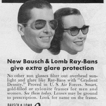 1951 - Ray-Ban Sunglasses Advertisement