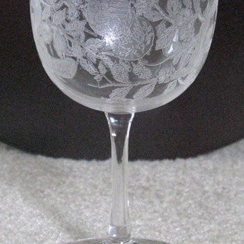 Unknown Etched Stems - Glassware