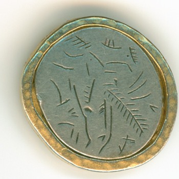 Pewter Button Cover found at a local Goodwill. - Sewing
