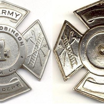 Camp Robinson Fireman's Hat Badge - Firefighting