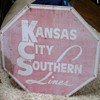 Vintage Kansas City Southern Railway sign
